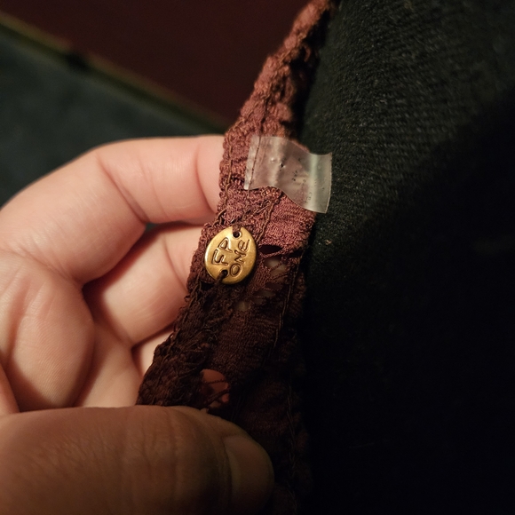 Free People Brown Lace Mini Dress size xs - Picture 5 of 5